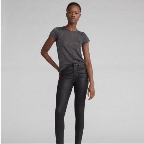 rag & bone Denim - Rag & Bone mid-rise skinny black jeans - size 25